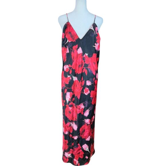 Victoria's Secret Slip Dress Women XL Maxi Satin Floral Romantic‎ Sexy Coquette - Picture 2 of 11